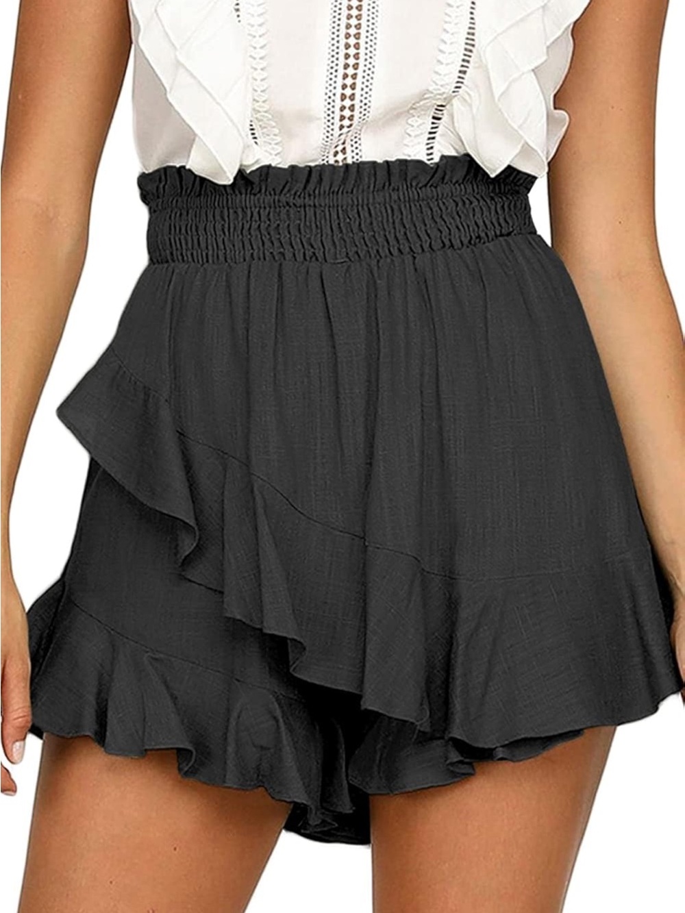 LETSRUNWILD Women's Mini Ruffle Skort (XL)